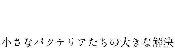 小さなバクテリアたちの大きな解決